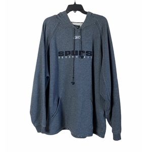 San Antonio Spurs Basketball Men’s Gray Fleece Lined Hooded Sweatshirt Size XL